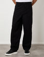 Black Baggy Fit 5 Pocket Chino Trousers