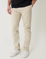 Light Stone Cotton Blend Slim Fit Trousers