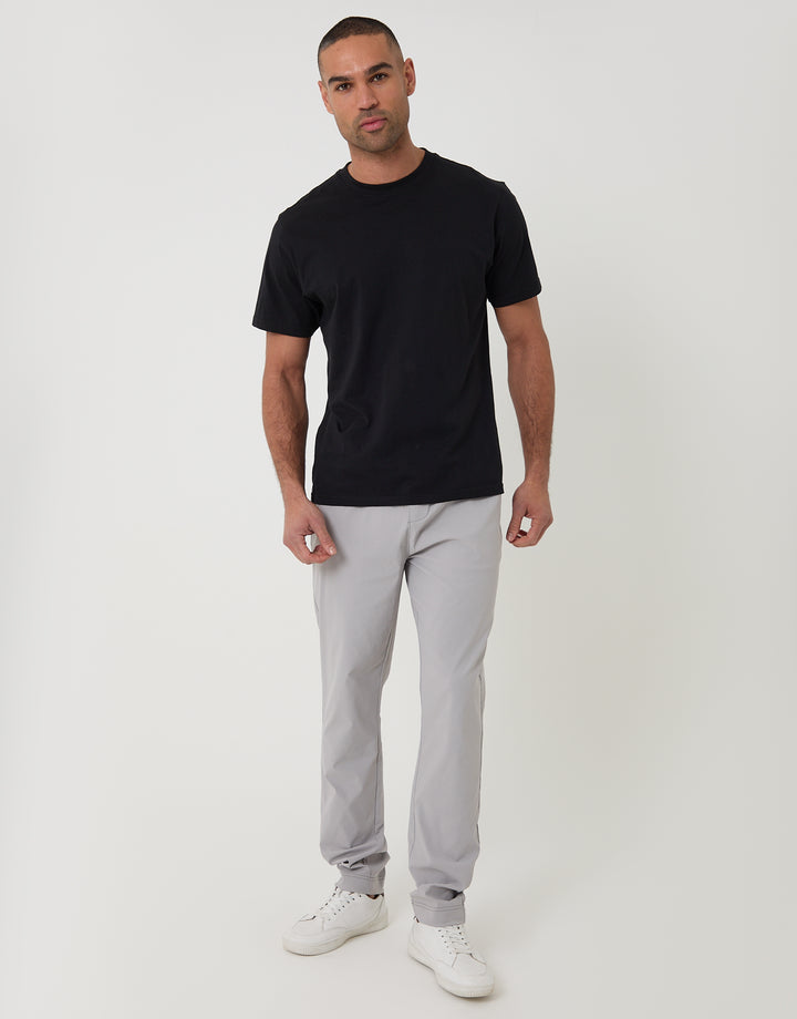 Threadbare Slim Fit Stretch Trousers in Chalk - full body