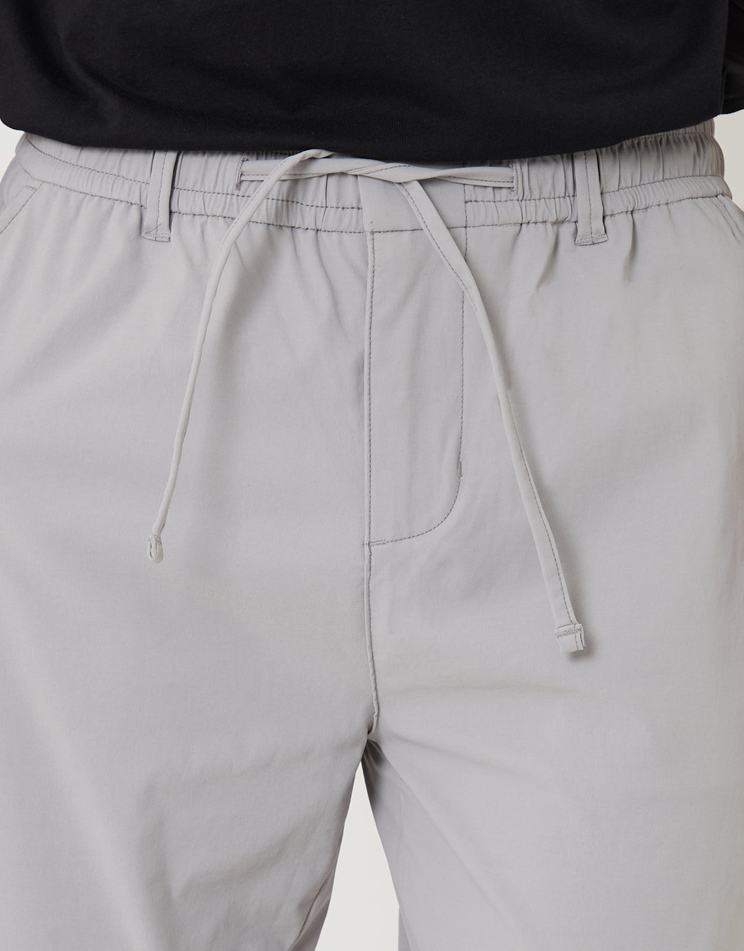 Threadbare Slim Fit Stretch Trousers in Chalk - waistband close up