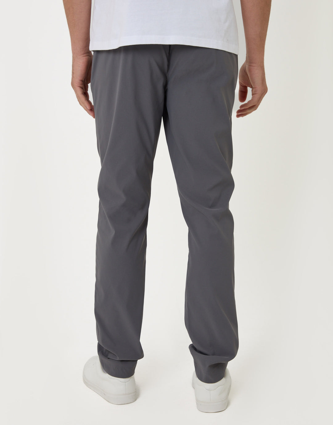 Threadbare Slim Fit Technical Stretch in Charcoal - back view
