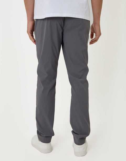 Threadbare Slim Fit Technical Stretch in Charcoal - back view