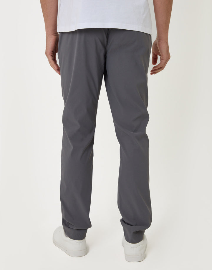 Threadbare Slim Fit Technical Stretch in Charcoal - back view