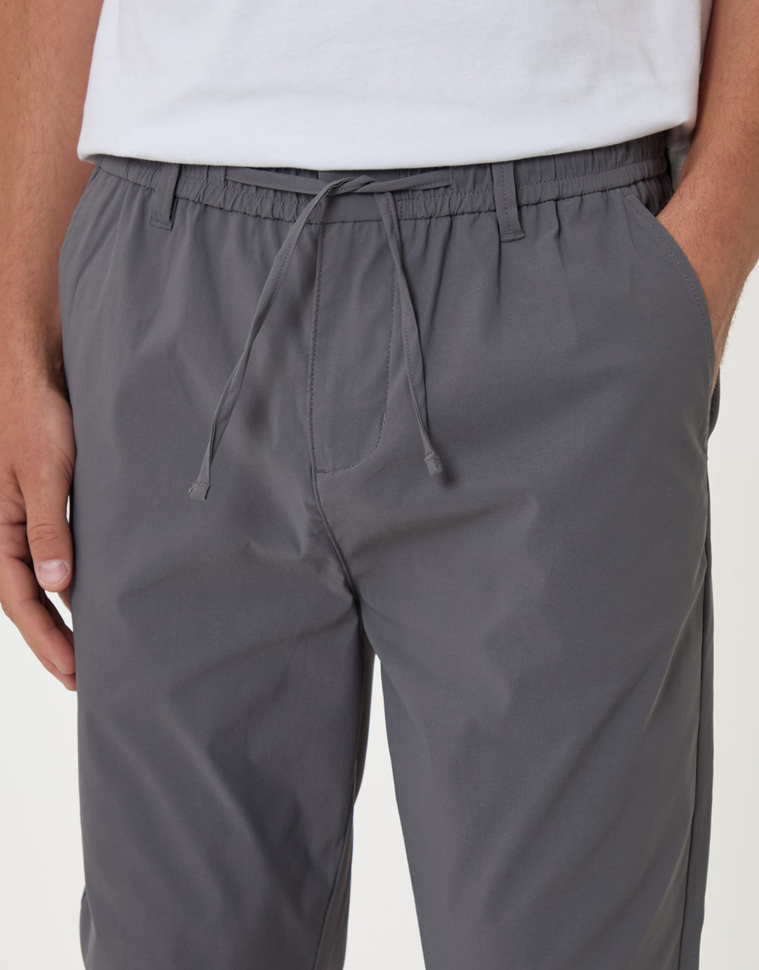 Threadbare Slim Fit Technical Stretch in Charcoal - detail