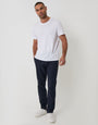 Threadbare Slim Fit Stretch Trousers in Navy - full body