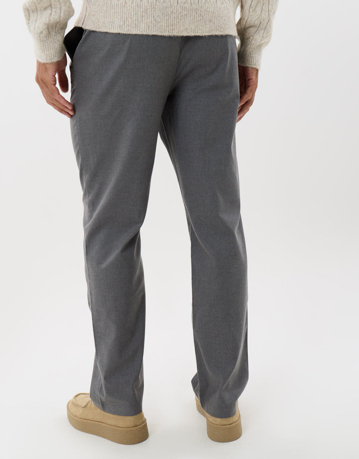 Straight Fit Drawcord Trousers in Charcoal