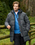Charcoal Grey Longline Padded Jacket