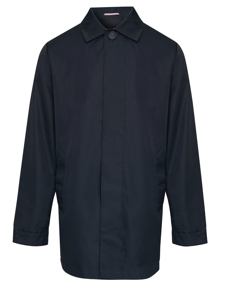 Navy Showerproof Longline Mac
