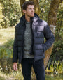Black Showerproof Double Layer Hooded Puffer Jacket