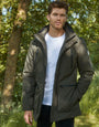 Khaki Green Utility Hooded Jacket
