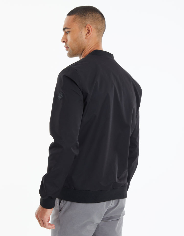 Black Utility Pocket Bomber Jacket