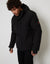 Black Showerproof Hooded Microfleece Lined Ski Jacket