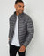 Slate Grey Matte Finish Padded Funnel Neck Jacket