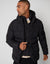 Black Showerproof Double Layer Puffer Jacket