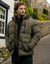 Khaki Green Showerproof Double Layer Puffer Jacket