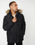 Black Showerproof Utility Pocket Parka Jacket