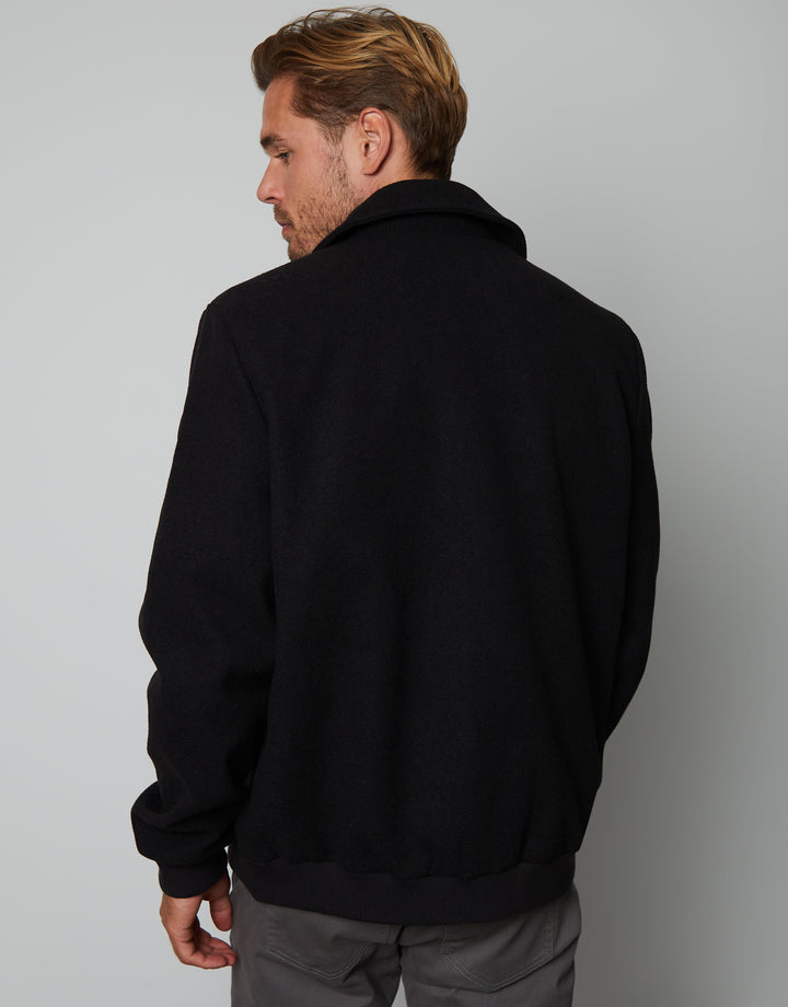 Black Collared Bomber Style Shacket