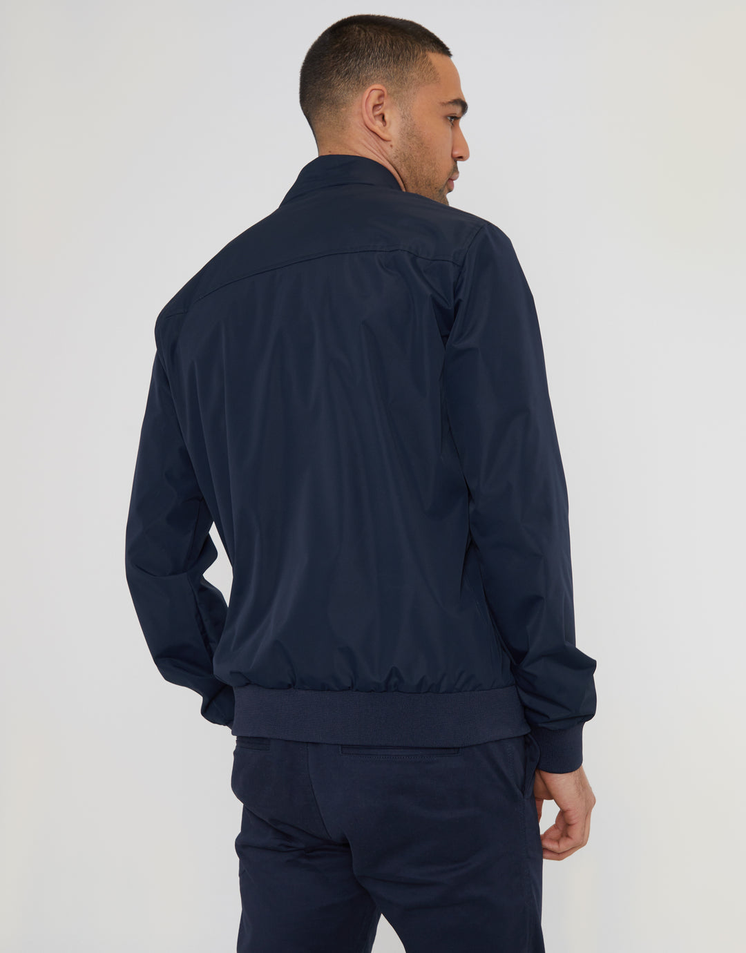 Navy Showerproof Harrington Jacket