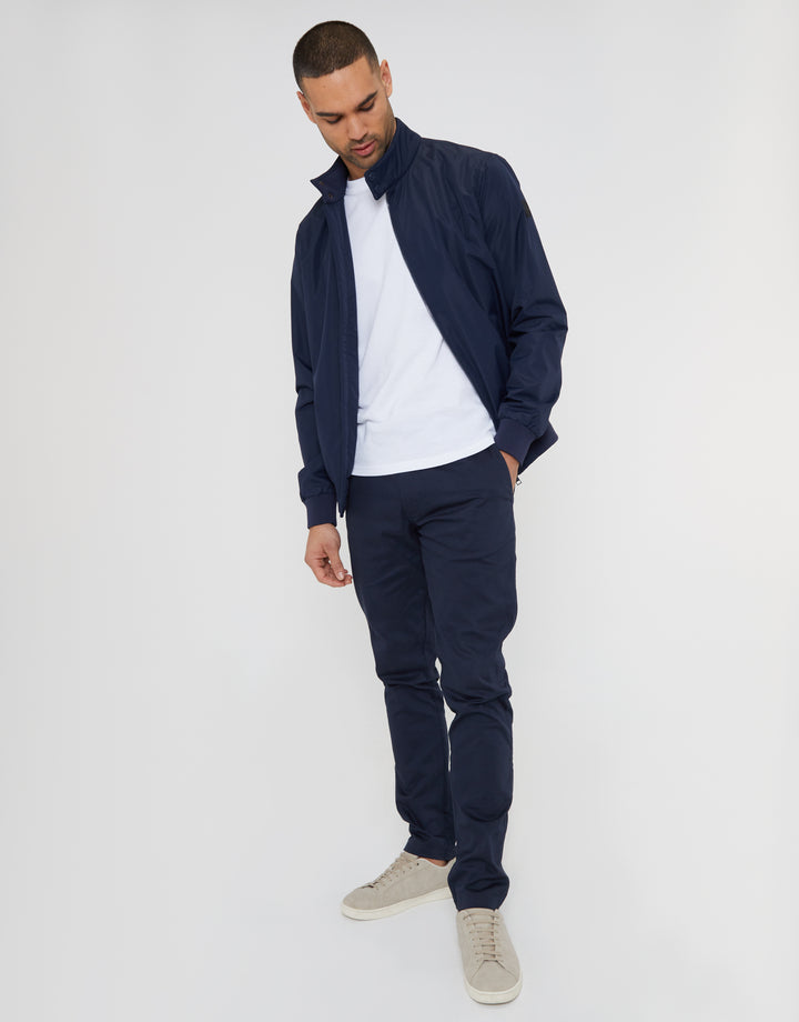 Navy Showerproof Harrington Jacket