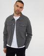 Cotton Twill Denim Style Jacket in Slate Grey