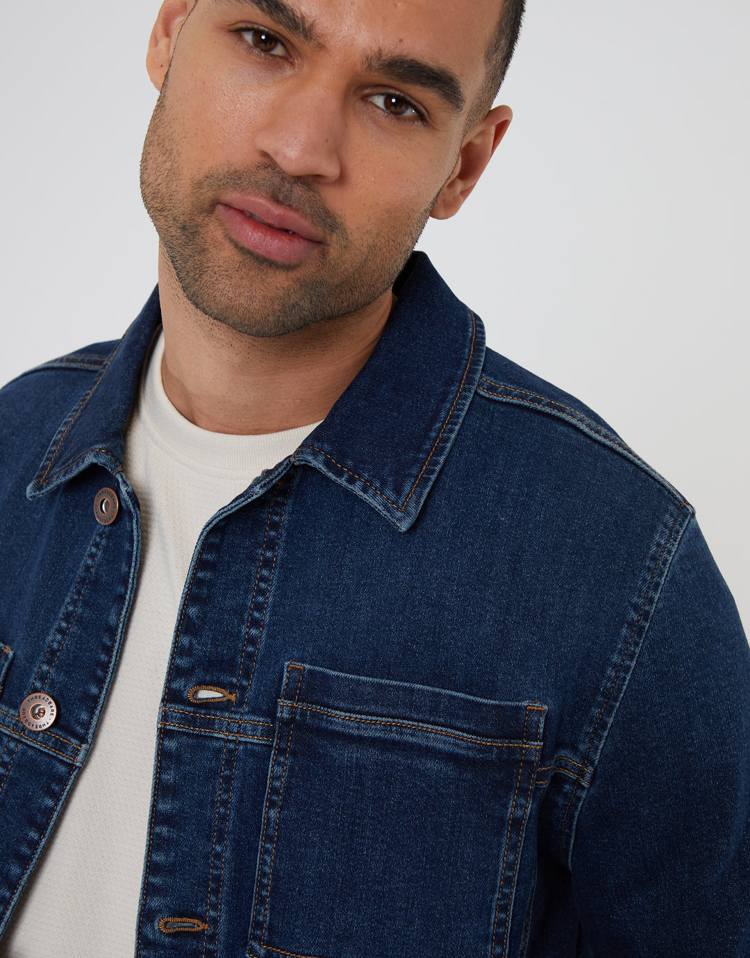 Mid Wash Denim Shacket