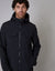 Black Hooded Jacket with Fleece Lined Hood