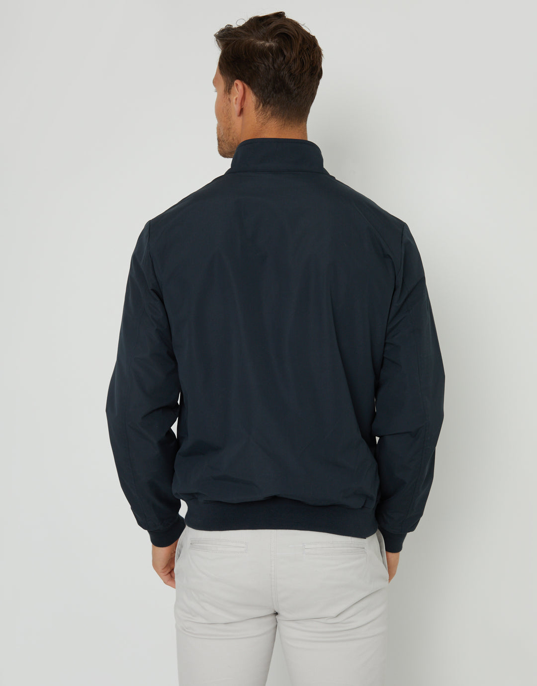Navy Showerproof Harrington Jacket
