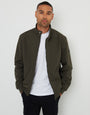 Khaki Green Showerproof Harrington Jacket
