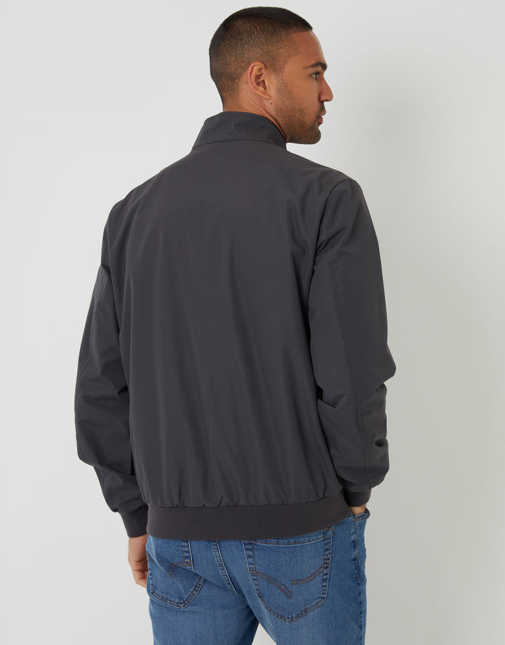 Charcoal Grey Showerproof Harrington Jacket