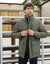 Showerproof Quilted Patch Pocket Jacket in Khaki Green