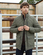 Showerproof Quilted Patch Pocket Jacket in Khaki Green