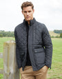 Black Showerproof Quilted Patch Pocket Jacket
