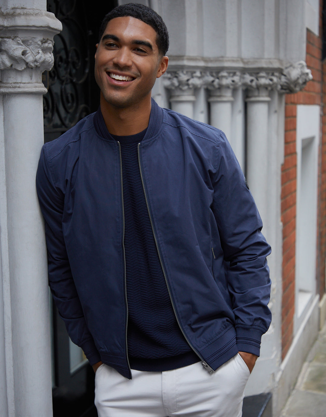 Midnight Blue Bomber Jacket Ash Erie Navy Bomber Jacket For Short Men