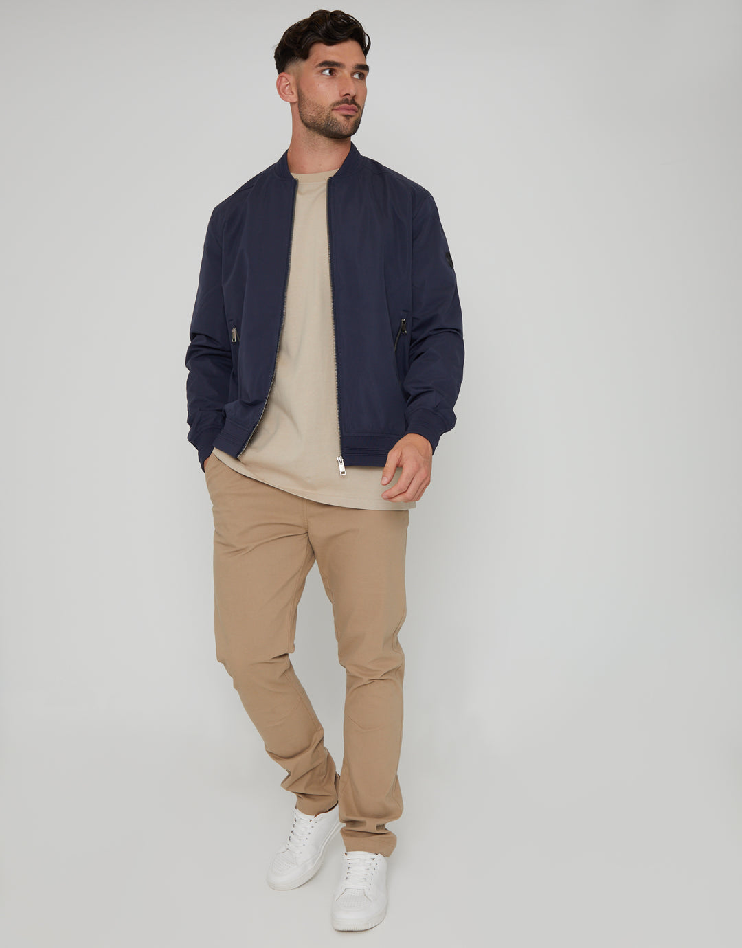 Navy Showerproof Classic Bomber Jacket