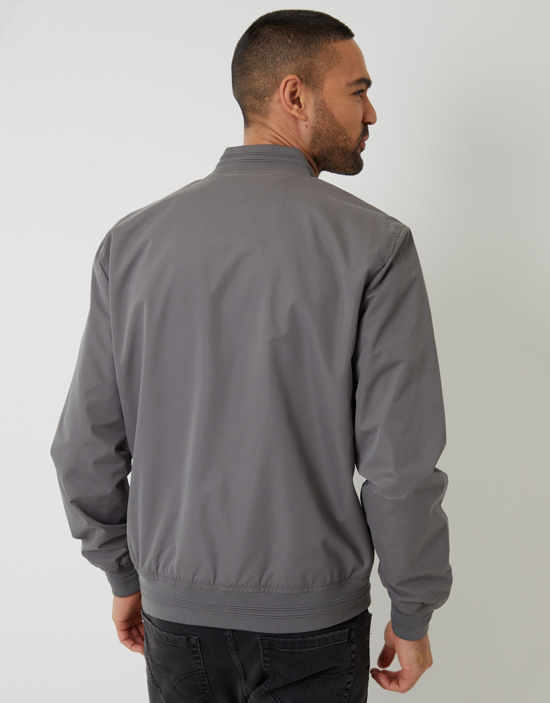 Slate Grey Showerproof Classic Bomber Jacket