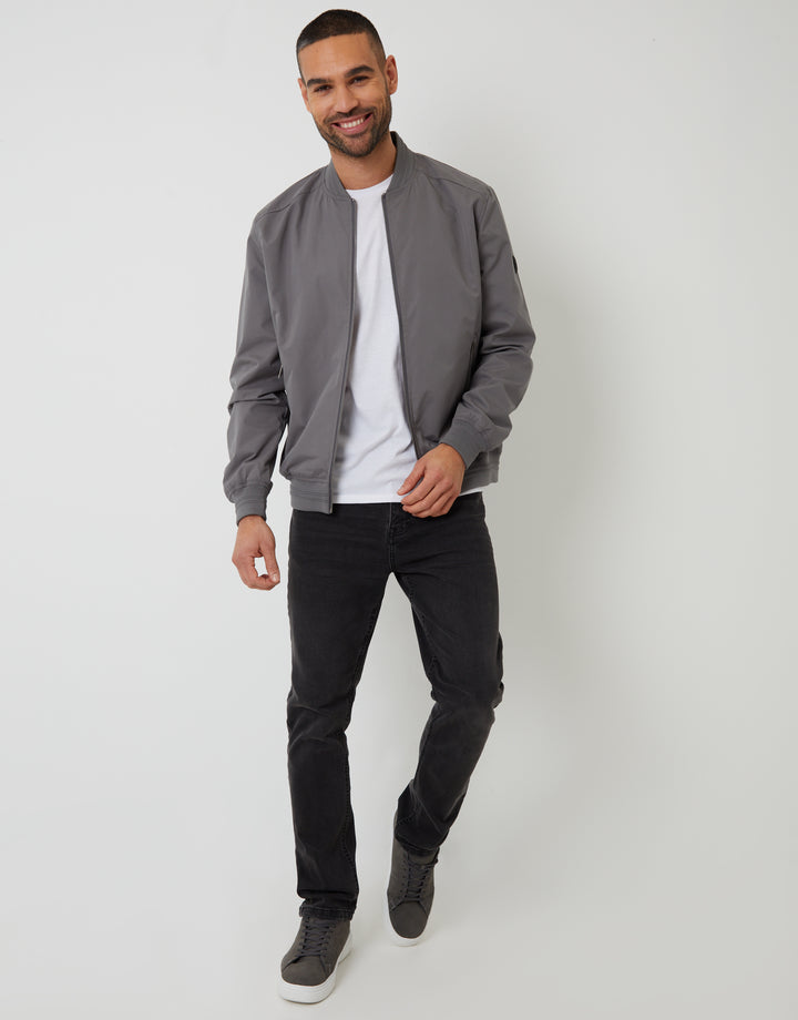 Slate Grey Showerproof Classic Bomber Jacket