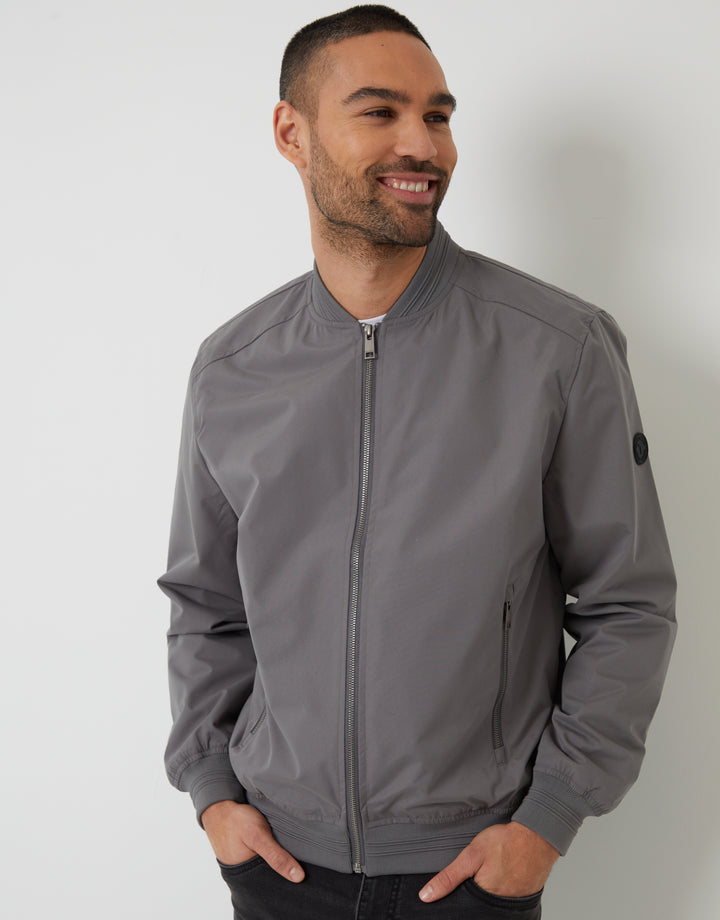 Slate Grey Showerproof Classic Bomber Jacket