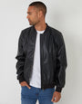 Black Faux Leather Biker Jacket