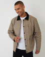 Mushroom Brown Collared Lightweight Jacket