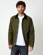 Khaki Green Collared Lightweight Jacket