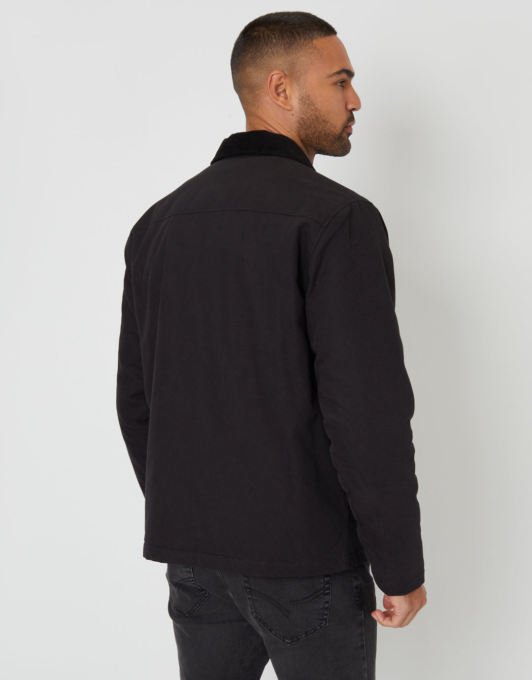 Black Collared Lightweight Jacket