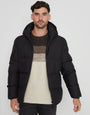 Black Hooded Puffer Jacket