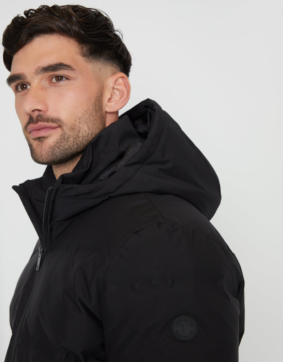 Black Hooded Puffer Jacket