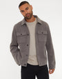 Taupe Marl Brushed Button Up Shacket
