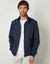 Navy Zip Up Harrington Jacket