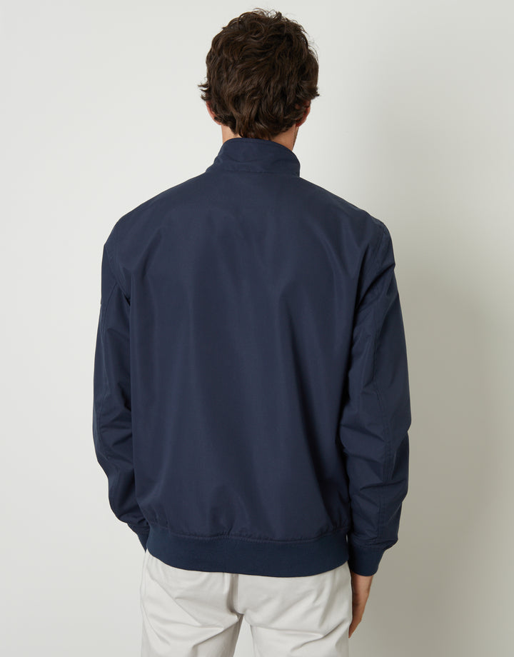Navy Zip Up Harrington Jacket