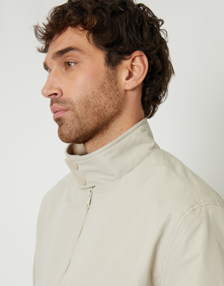 Stone Zip Up Harrington Jacket