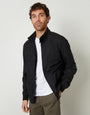 Black Zip Up Harrington Jacket