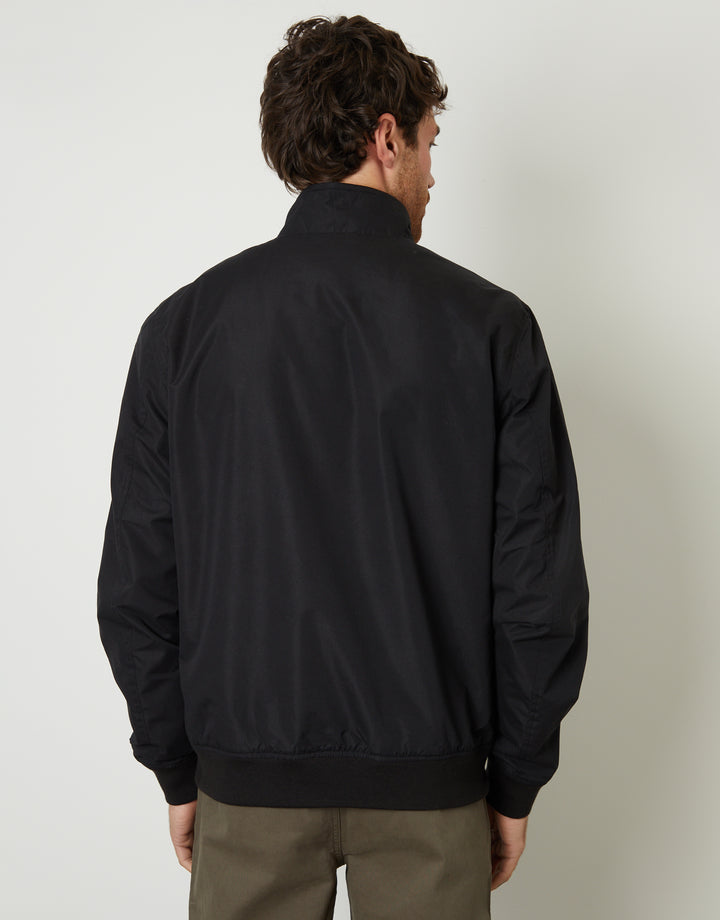 Black Zip Up Harrington Jacket