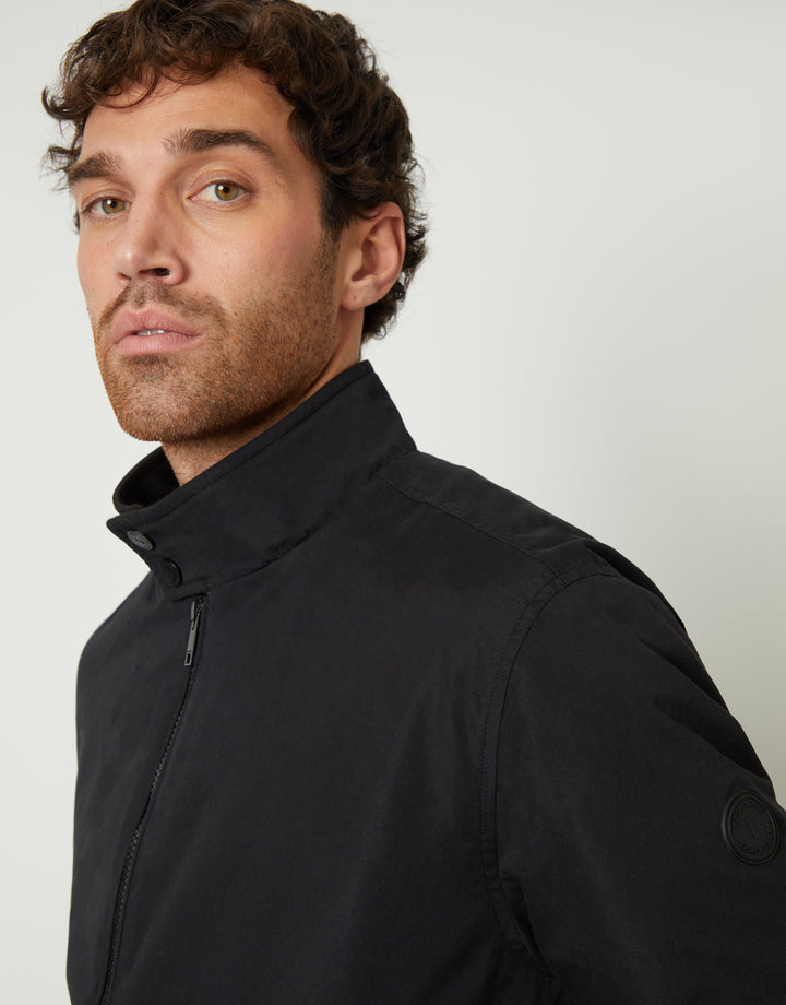 Black Zip Up Harrington Jacket